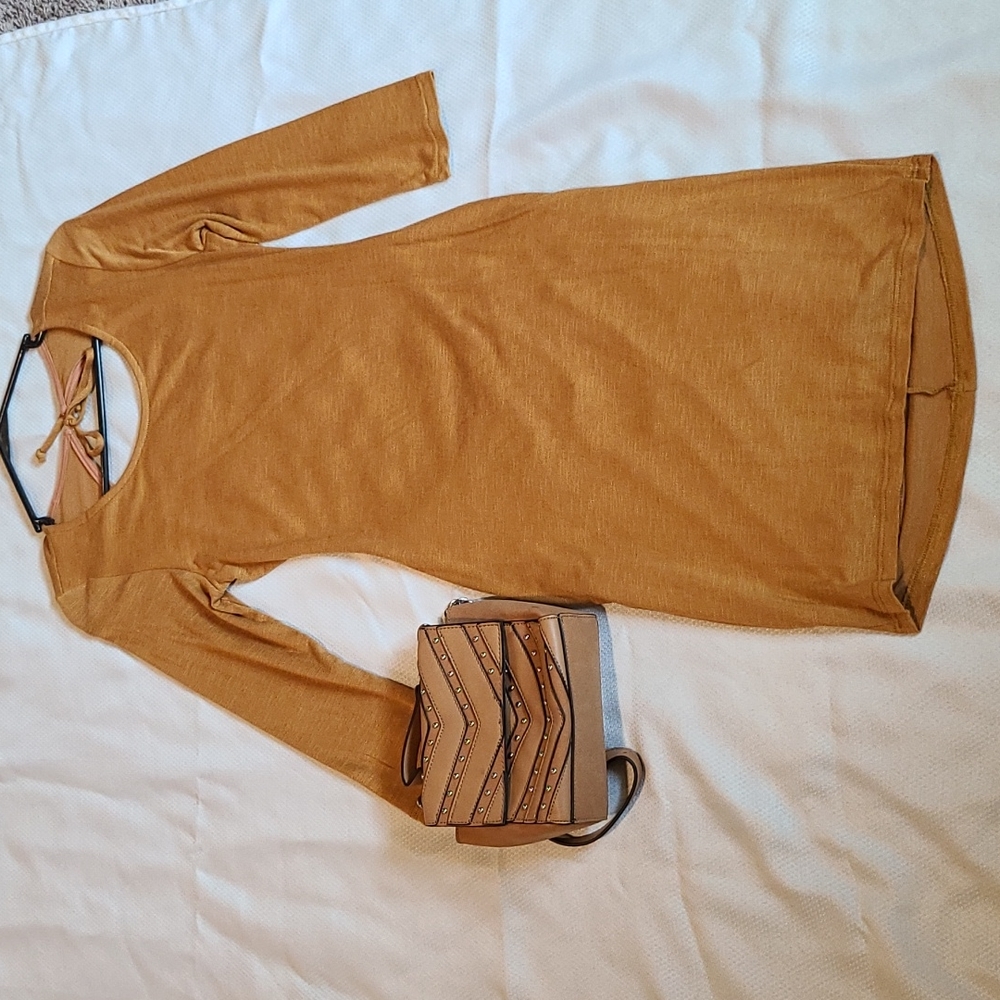 Tan dress size large